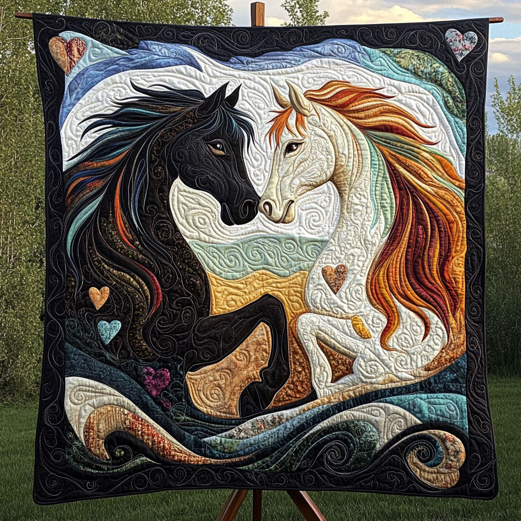 Bound by Hooves Quilted Blanket Holiday Living Decorations Gift For Him - Tradiviet