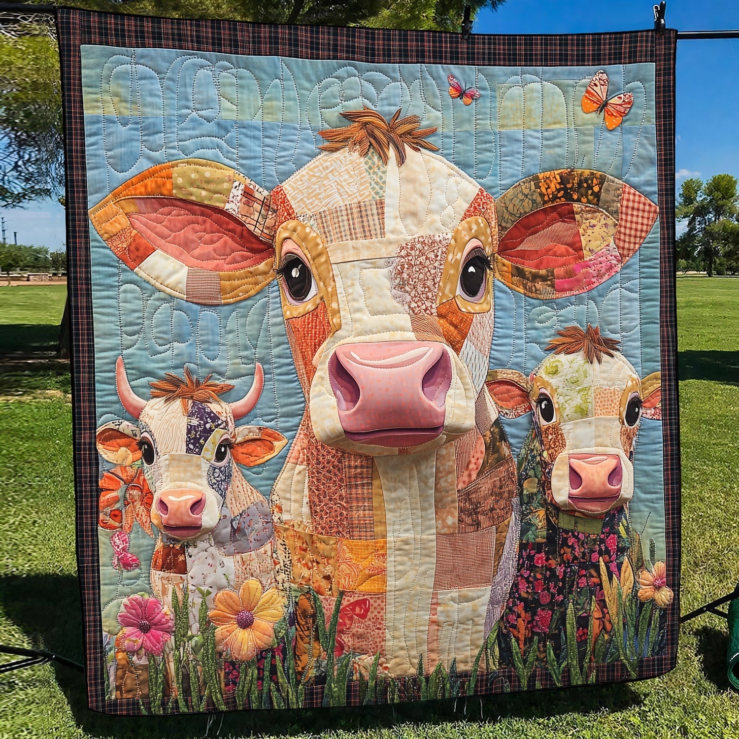 Bovine Beauties Quilted Blanket Bed Room Decoration Gift For Teacher - Tradiviet