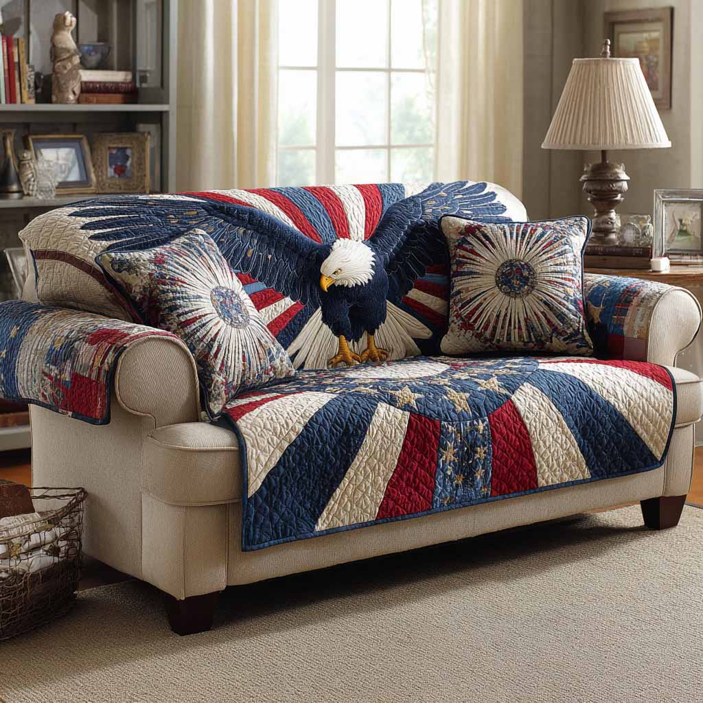 Brave Horizon Quilted Sofa Cover Trendy Home Room Decor Best Housewarming Gift Ideas - Tradiviet