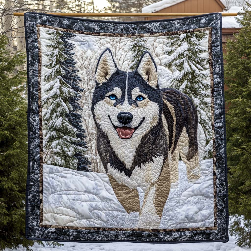 Brave In The Snow Quilted Blanket 4Th Of July Apparel Gift For Cozy Home - Tradiviet