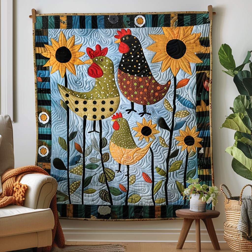 Bright Barnyard Quilted Blanket Best 4Th Of July Gift For Home Accent - Tradiviet