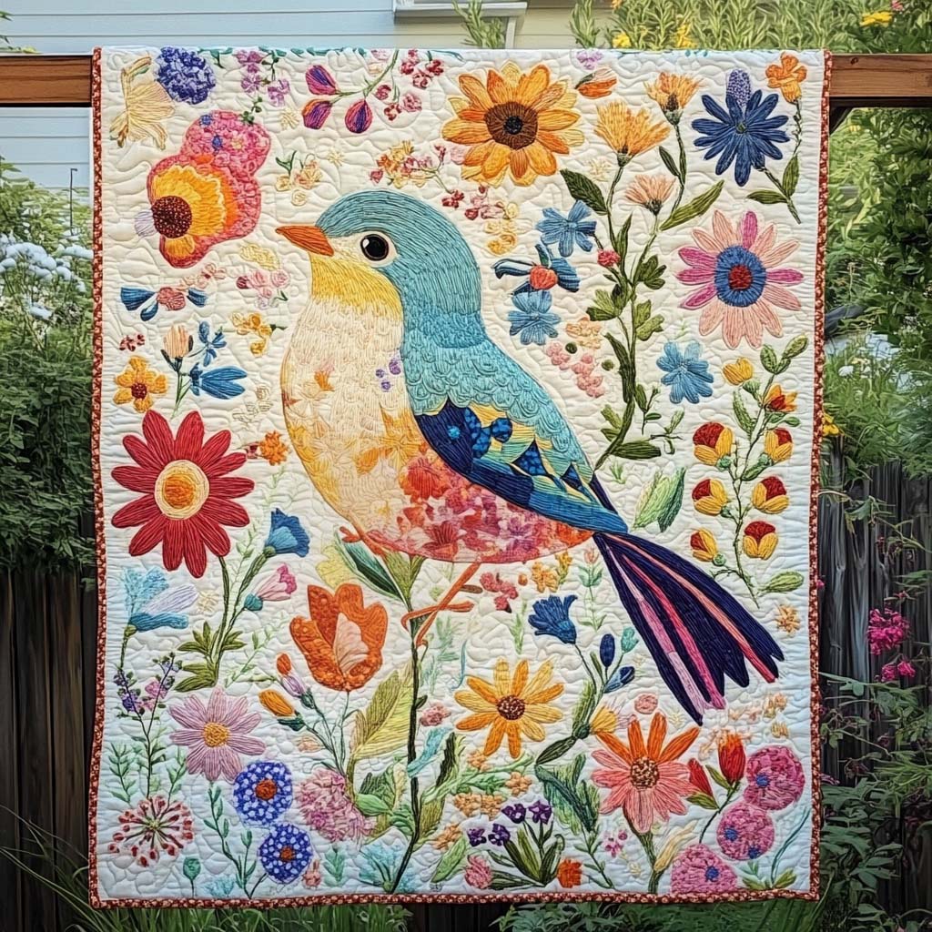 Bright Beak Quilted Blanket Cute 4Th Of July Gift For Table Decor - Tradiviet