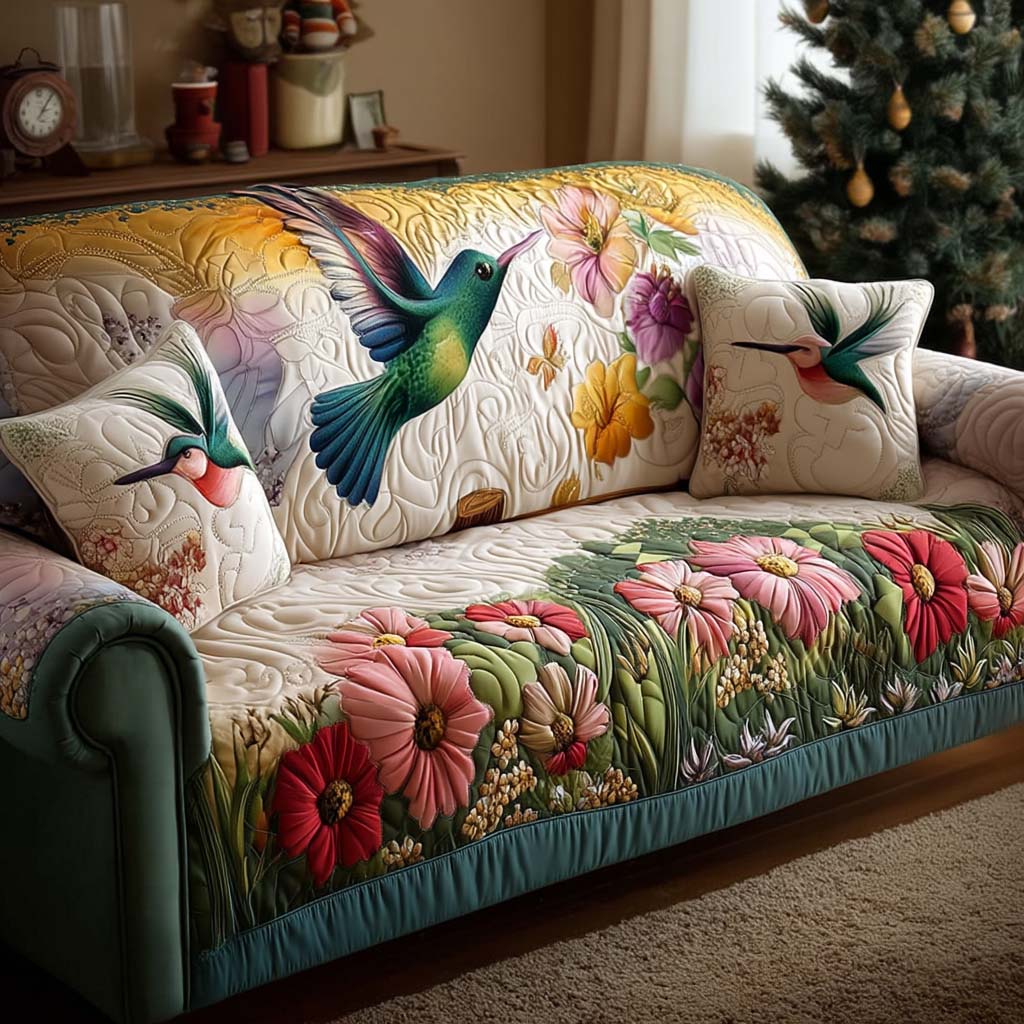 Bright Flash Quilted Sofa Cover Luxury Home Room Decor Best Room Decor Gifts - Tradiviet
