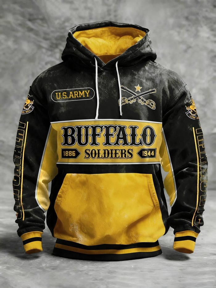 Buffalo Soldiers Hoodie 1886 1944 US Army Merch African American Heroes Apparel Gifts - Tradiviet