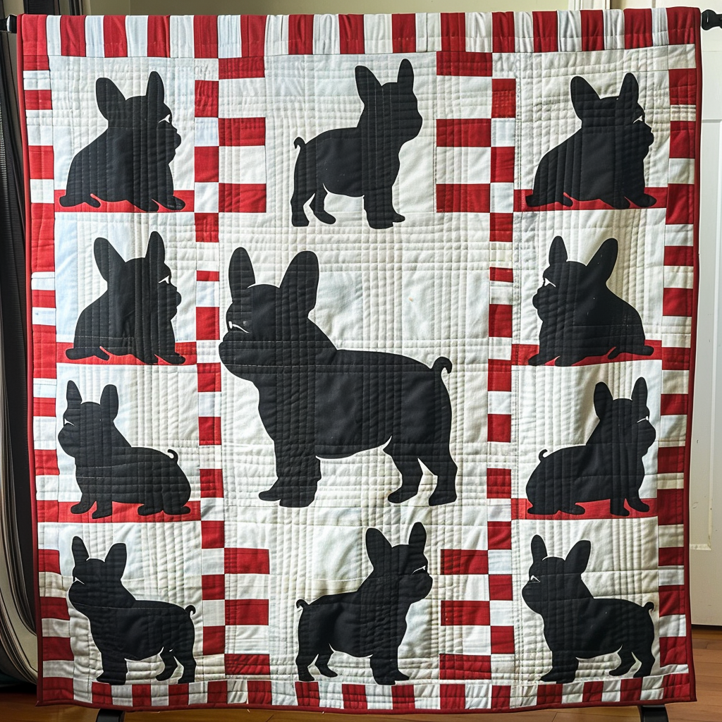 Bulldog Bliss Quilted Blanket Room Decor Gift For Sister - Tradiviet