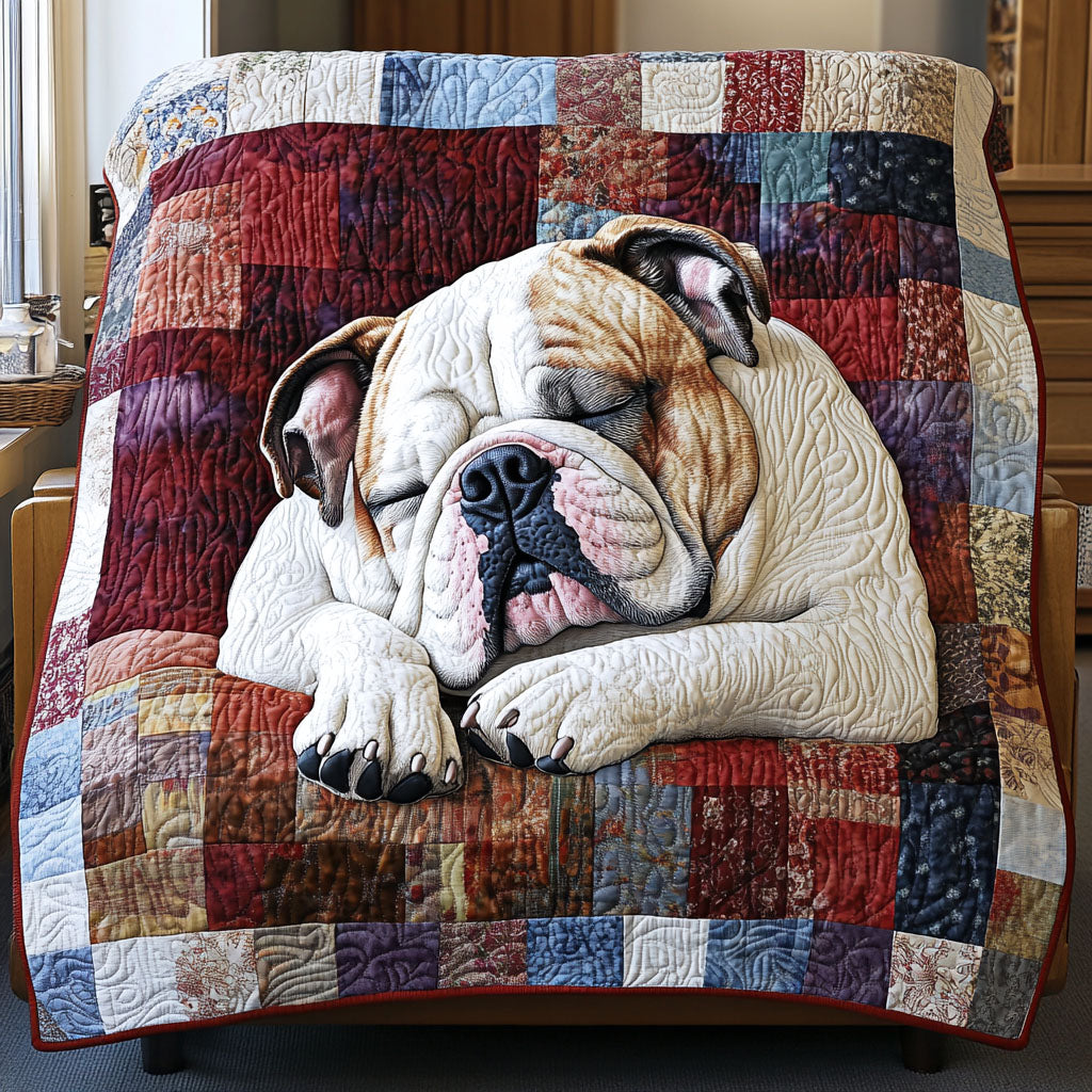 Bulldog Grace Quilted Blanket Holiday Living Decorations Gift For Girls - Tradiviet