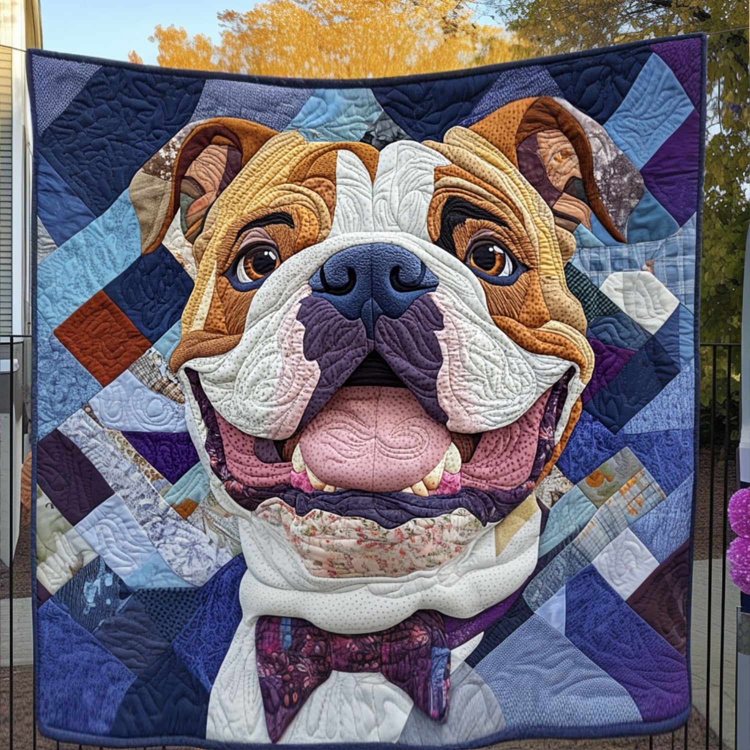 Bulldog Loyalty Quilted Blanket Room Decoration Items Gift For Room Decor - Tradiviet