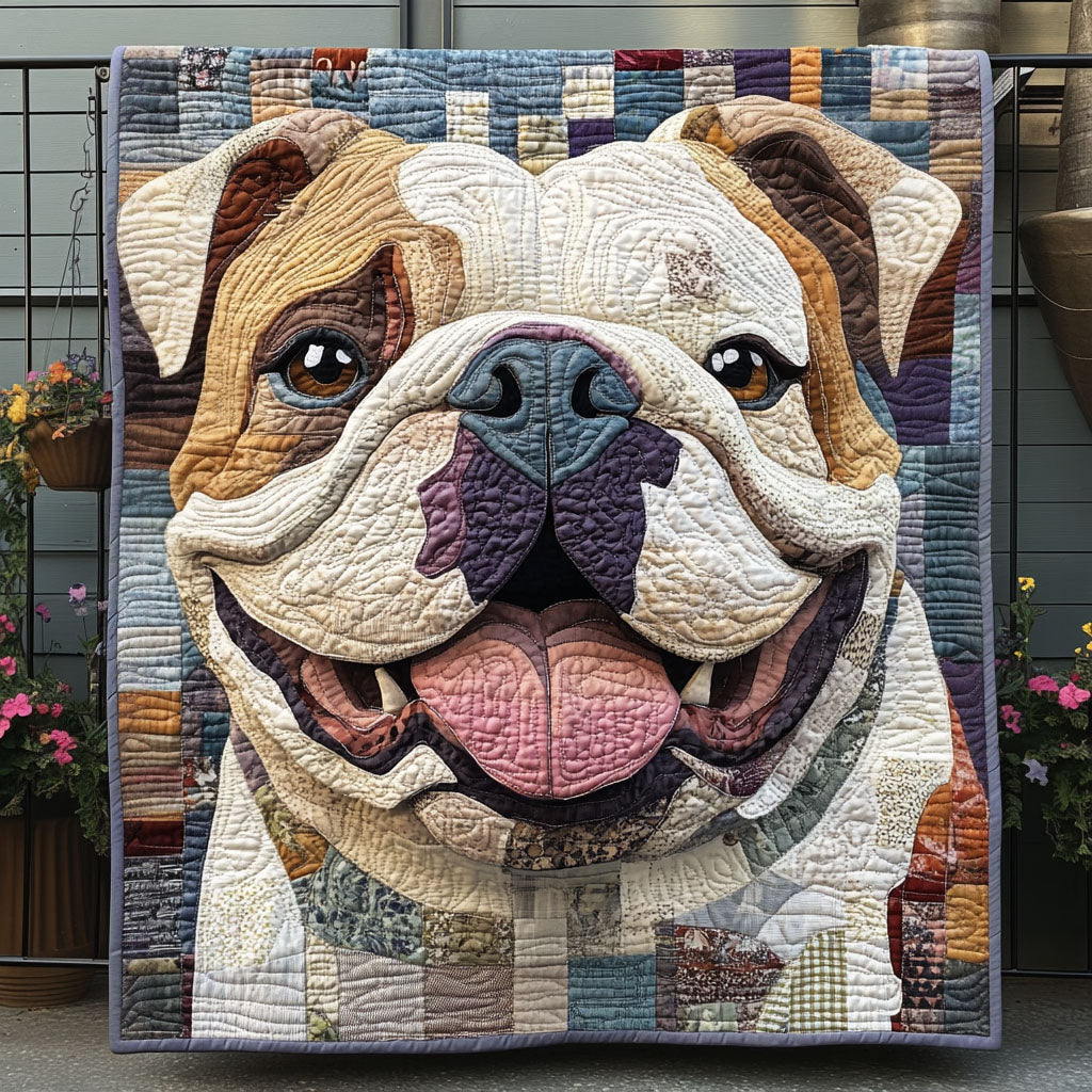 Bulldog Softness Quilted Blanket 4Th Of July Clothes Gift For Decor Lover - Tradiviet