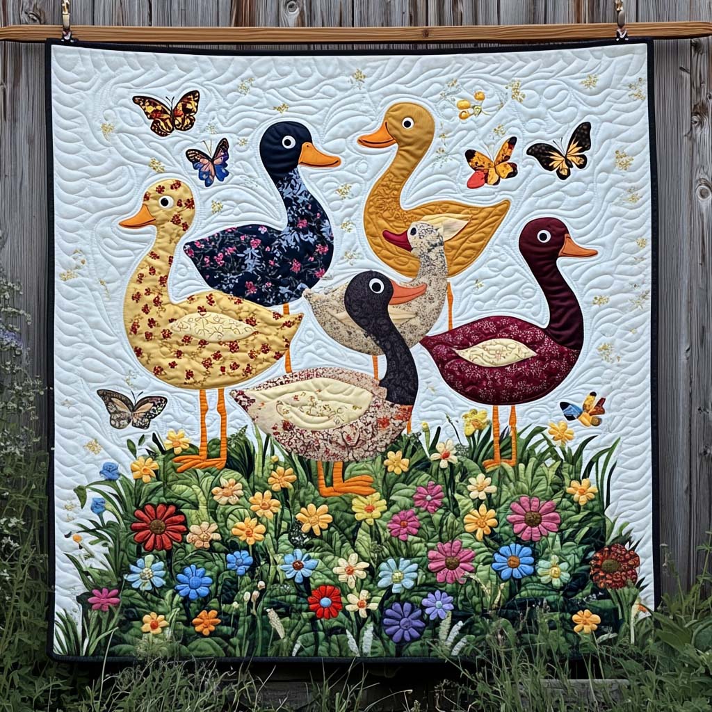 Butterfly Meadow Quilted Blanket Home Decor Gift For Grandpa - Tradiviet