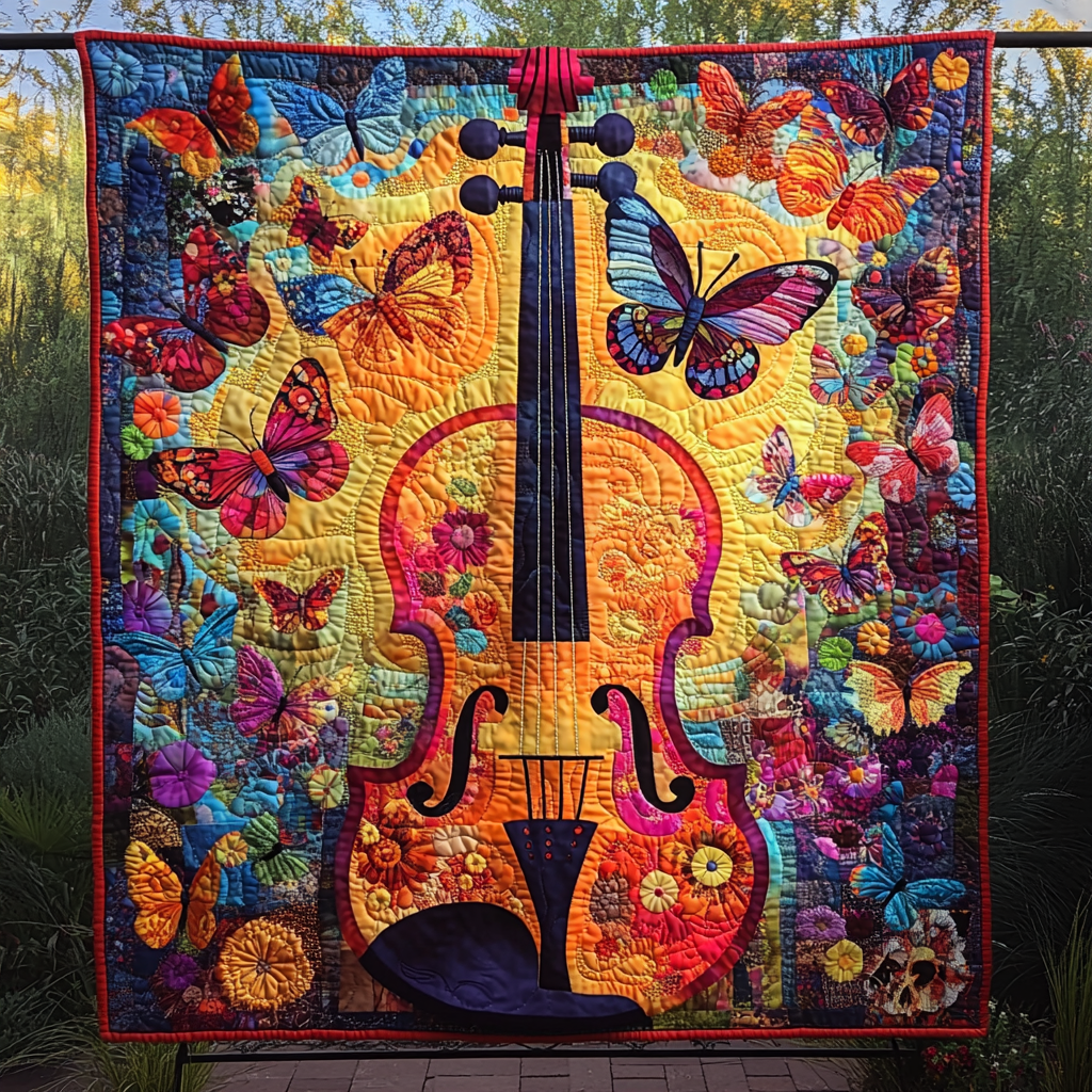 Butterfly Sonata Quilted Blanket Room Decor Gift For Daughter - Tradiviet