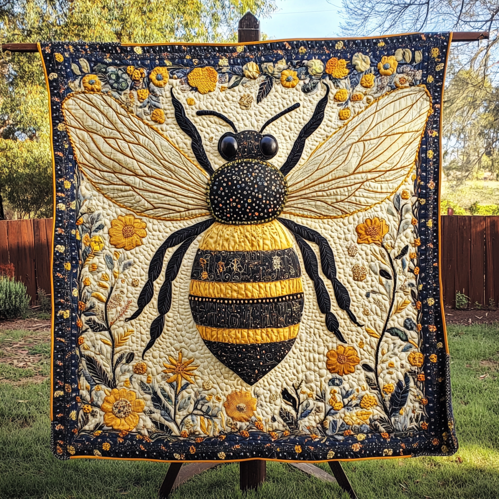 Buzzing Bliss Quilted Blanket Holiday Home Decor Gift For Nana - Tradiviet