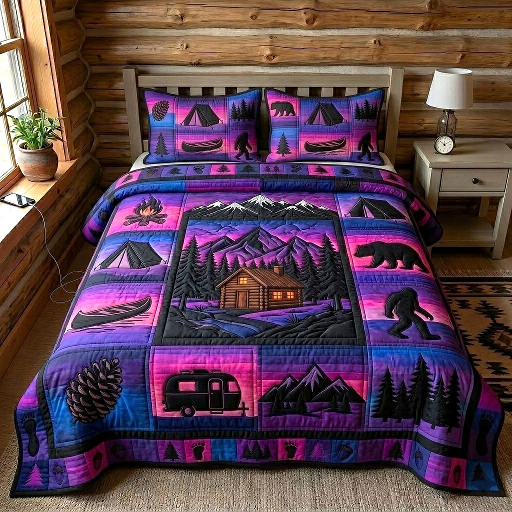 Cabin Retreat Quilted Bedding Set Cabin Retreat Arrangement Gift For Cabin Retreat - Tradiviet