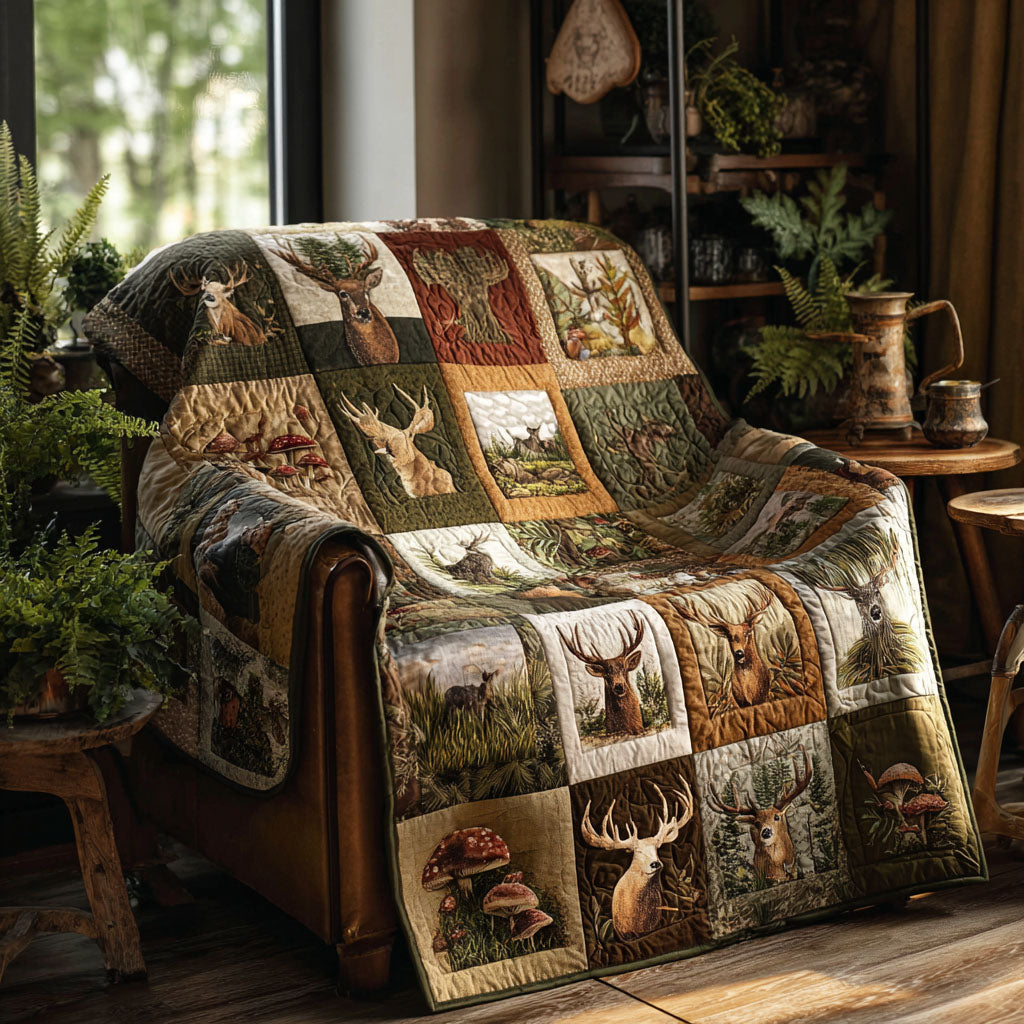 Cabin Tracks Quilted Sofa Cover Creative Home Room Decor Home Gifts For Him - Tradiviet