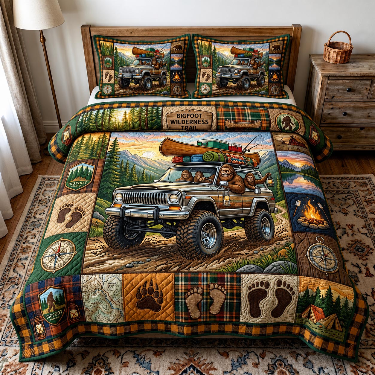 Camp Roamer Quilted Bedding Set Camp Roamer Season Gift For Camp Roamer - Tradiviet