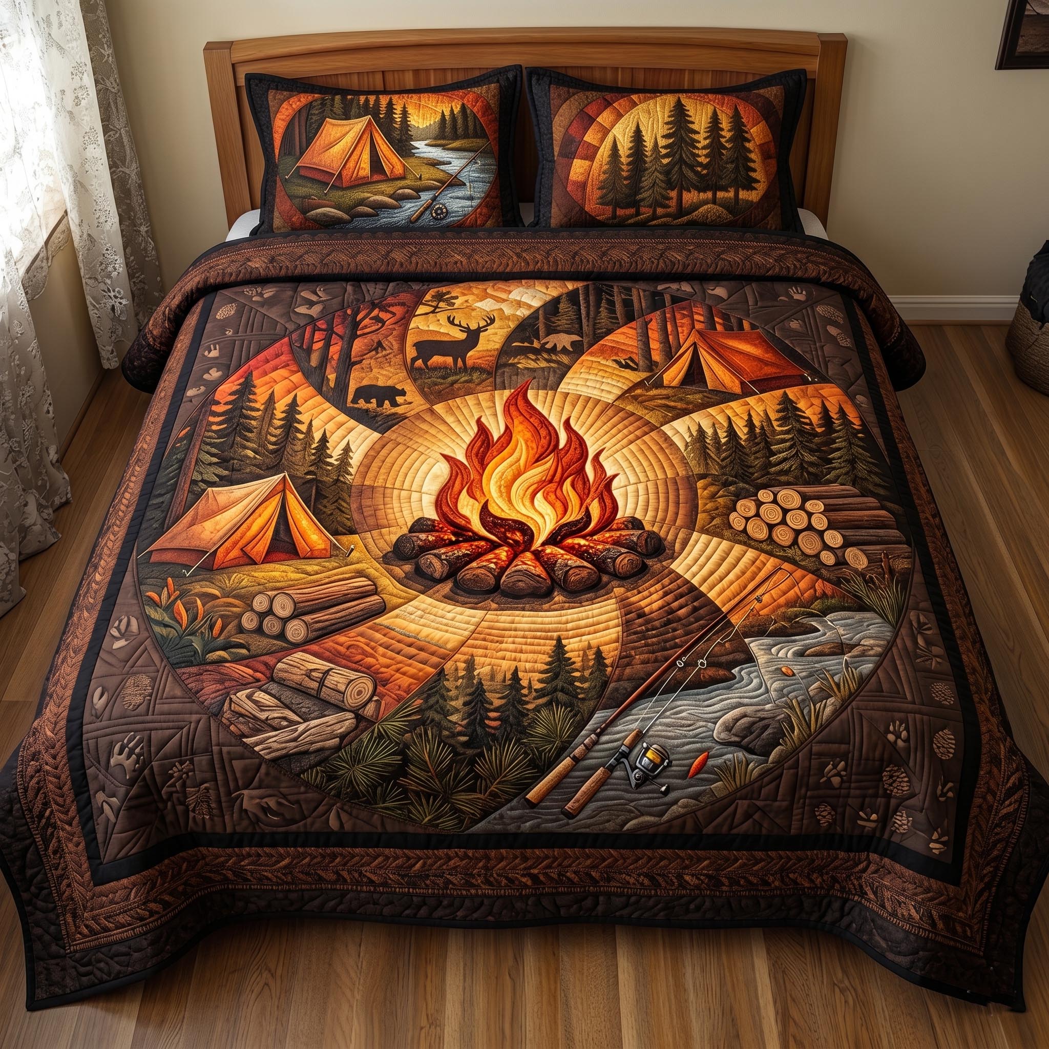 Camper Life Quilted Bedding Set Camper Life Idea Gift For Camper Fans - Tradiviet