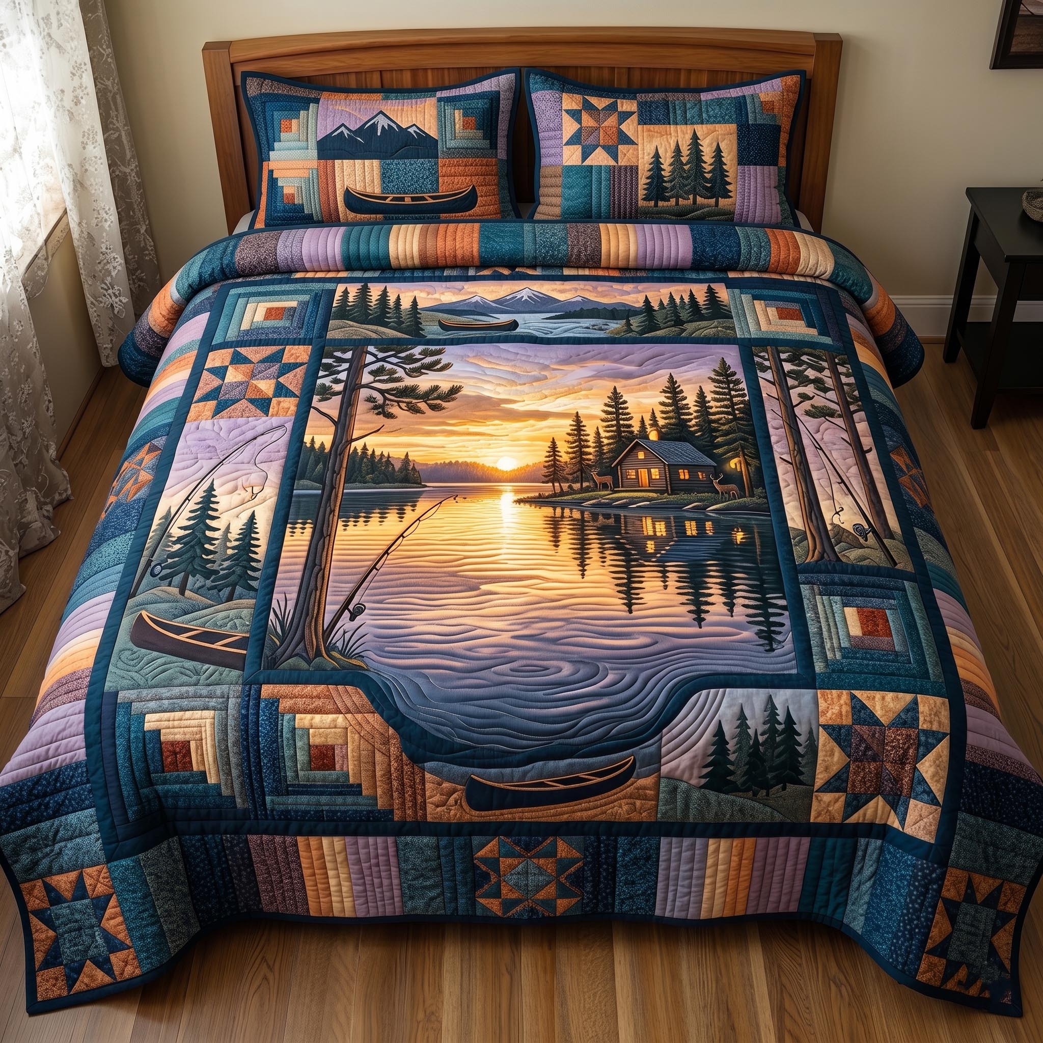 Camper Life Quilted Bedding Set Camper Life Palette Gift For Camper - Tradiviet