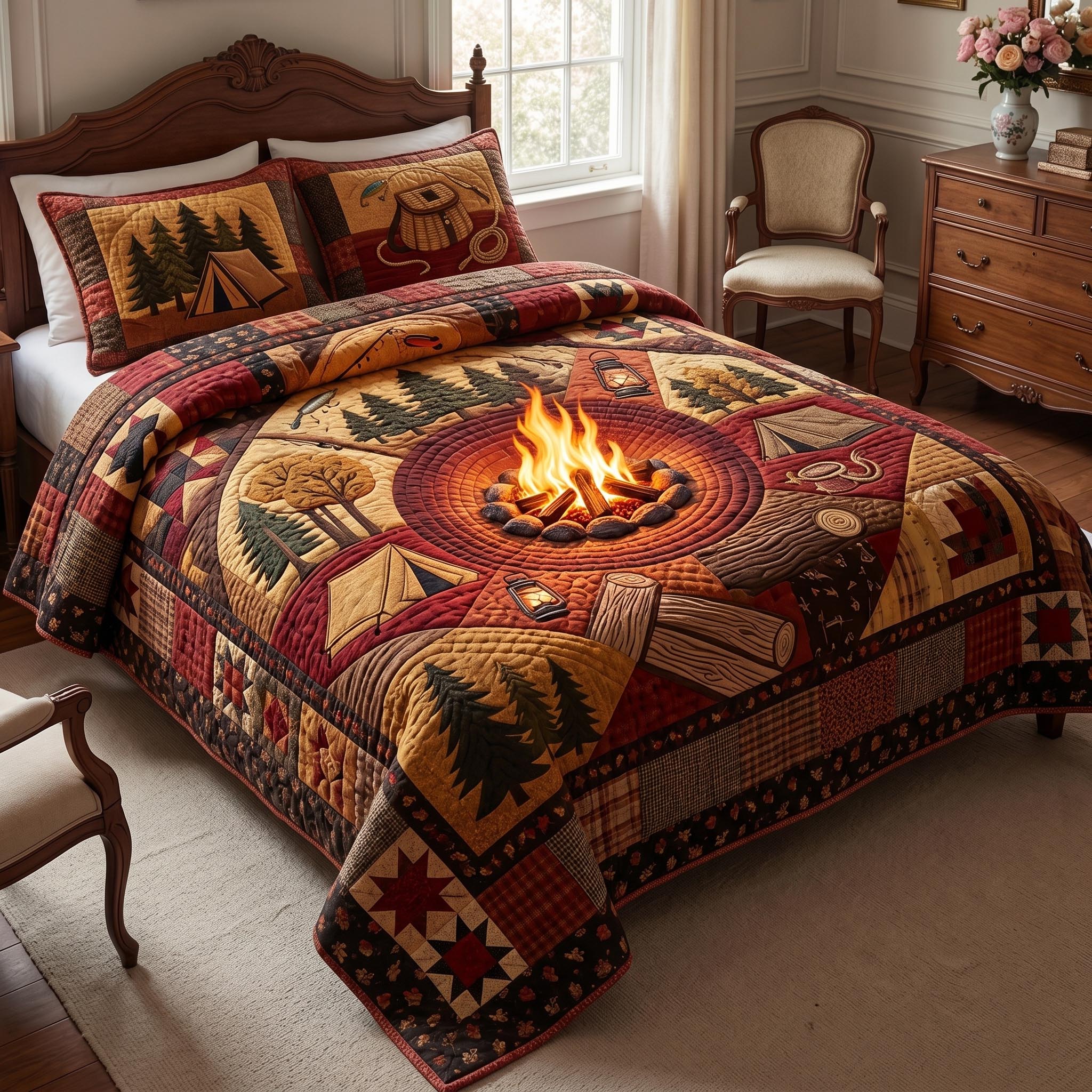 Camper Life Quilted Bedding Set Camper Life Vibe Gift For Camper Life - Tradiviet