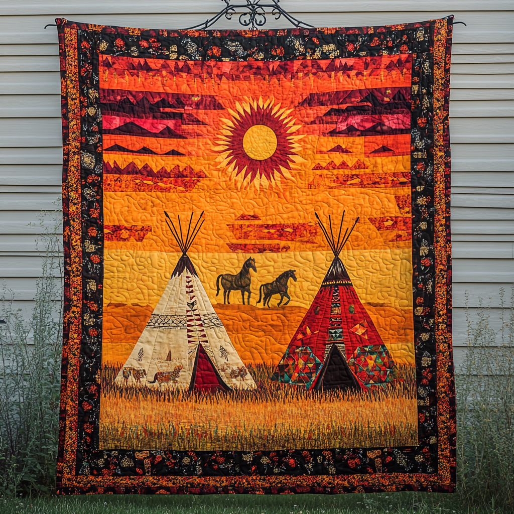 Canyon Dreaming Quilted Blanket Celebrate America's 250th Gift For Mom - Tradiviet