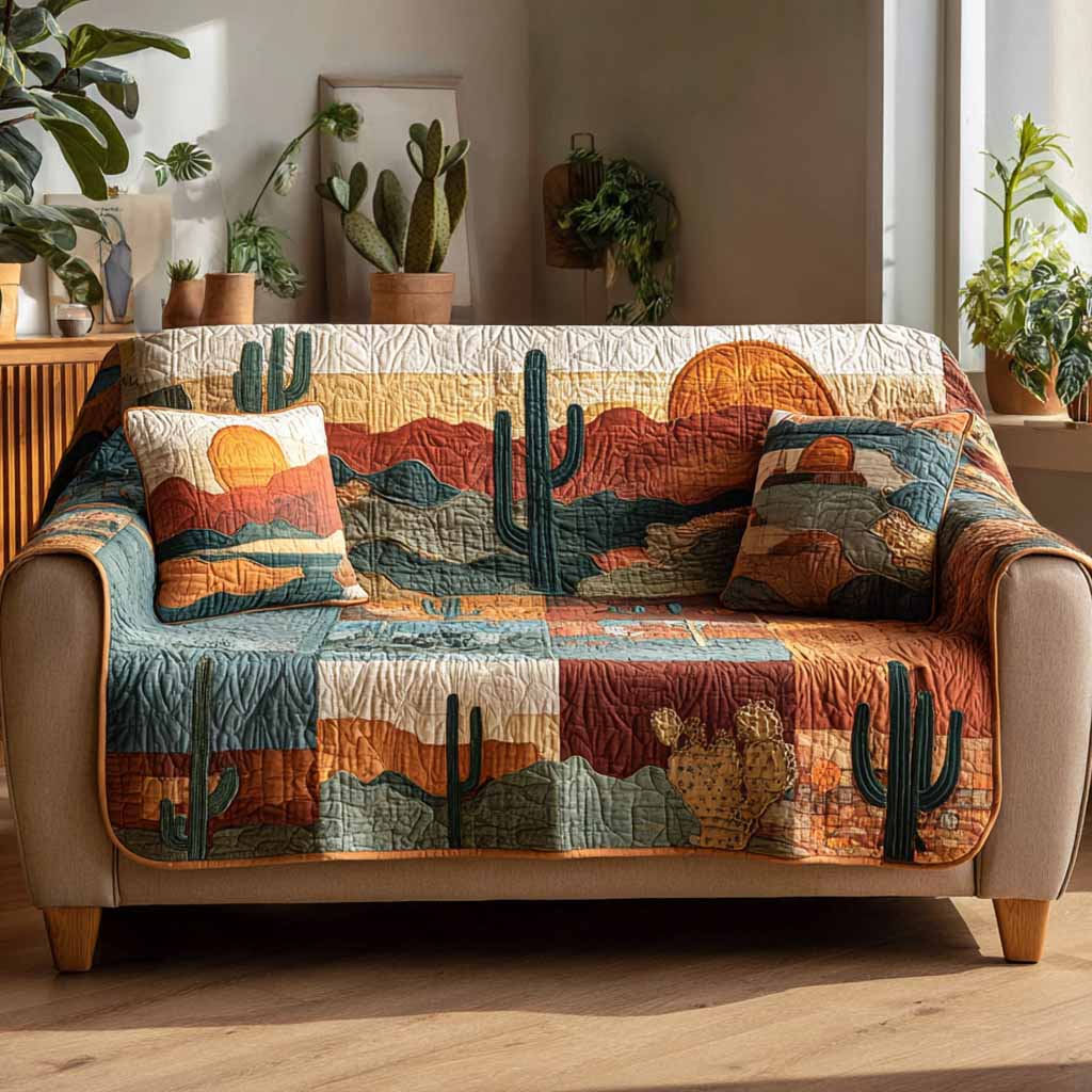 Canyon Patch Quilted Sofa Cover Home Room Decor Home Gifts For Her - Tradiviet
