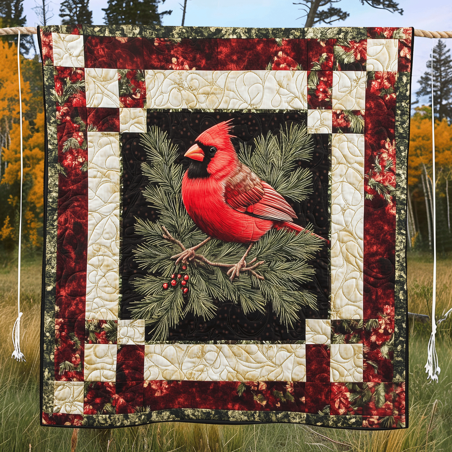 Cardinal Song Quilted Blanket Bedroom Decorations Gift For House Decor - Tradiviet