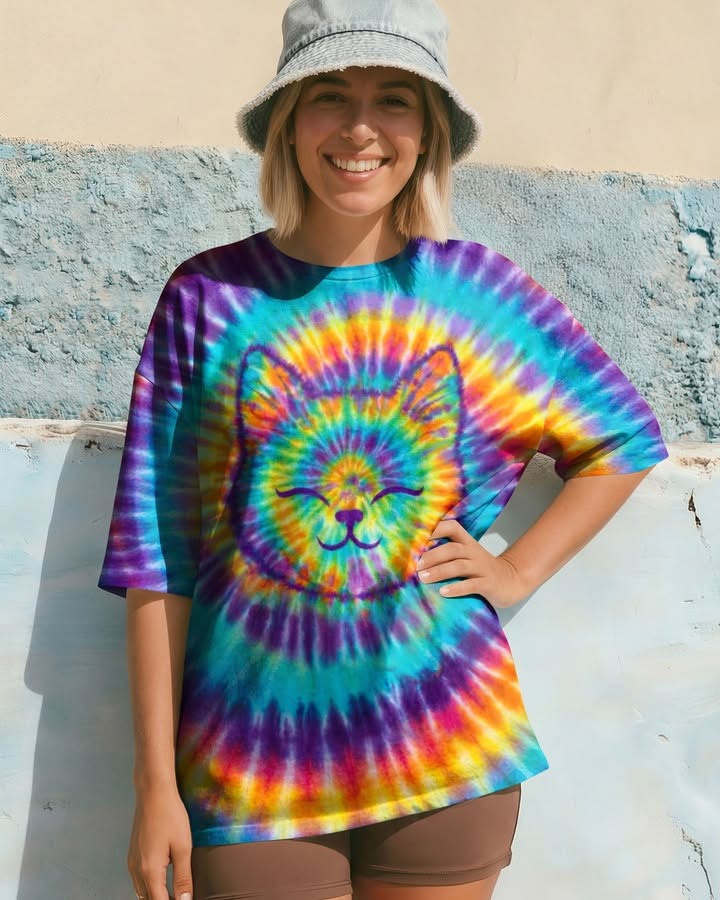 Cat Butt Tie Dye Shirt Funny Animal Apparel Best Gifts For Cat Lovers - Tradiviet