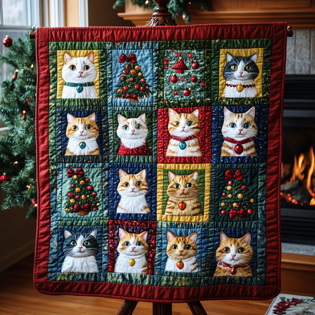 Cat Charms Quilted Blanket 1776 2026 Merch Gift For Home Lover - Tradiviet