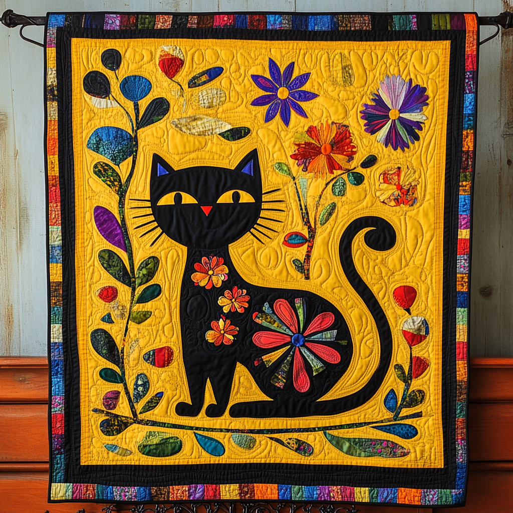 Cat Chorus Quilted Blanket 250 Years Of America Gift For Decor Lover - Tradiviet