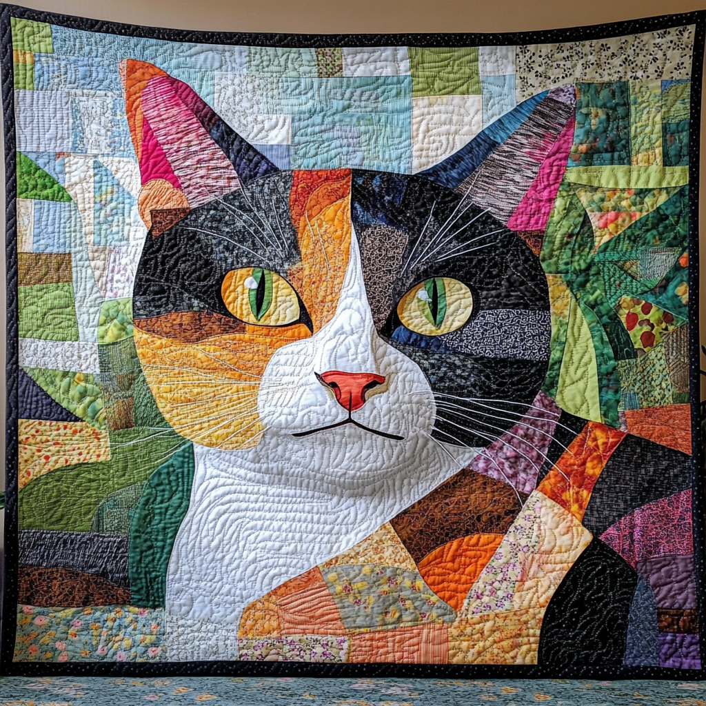 Cat Cozy Hideaway Quilted Blanket America Celebrates 250Th Anniversary Gift For Table Decor - Tradiviet