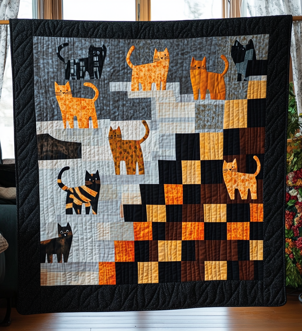 Cat Kingdom Quilted Blanket Independence Day 2026 Gifts For A Patriotic Person - Tradiviet