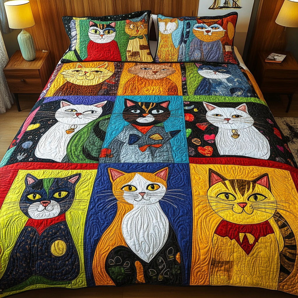 Catnap Charm Quilted Blanket Indoor Decorations Gift For Bestie - Tradiviet
