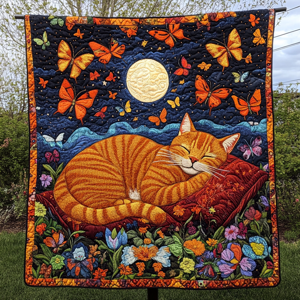Catnap Haven Quilted Blanket Indoor Holiday Decorations Gift For Kids - Tradiviet