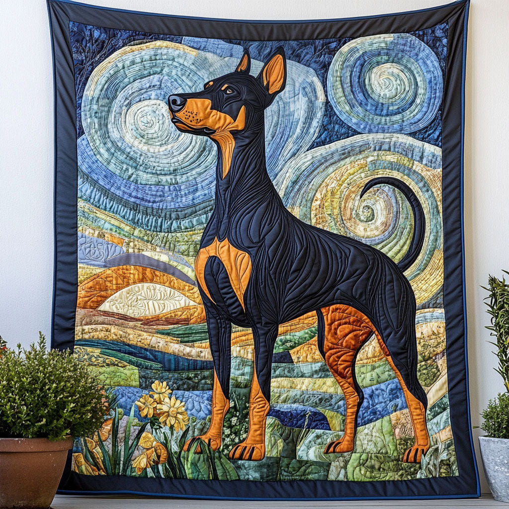 Celestial Canine Quilted Blanket 250 Years Of America Gift For Apartment Decor - Tradiviet