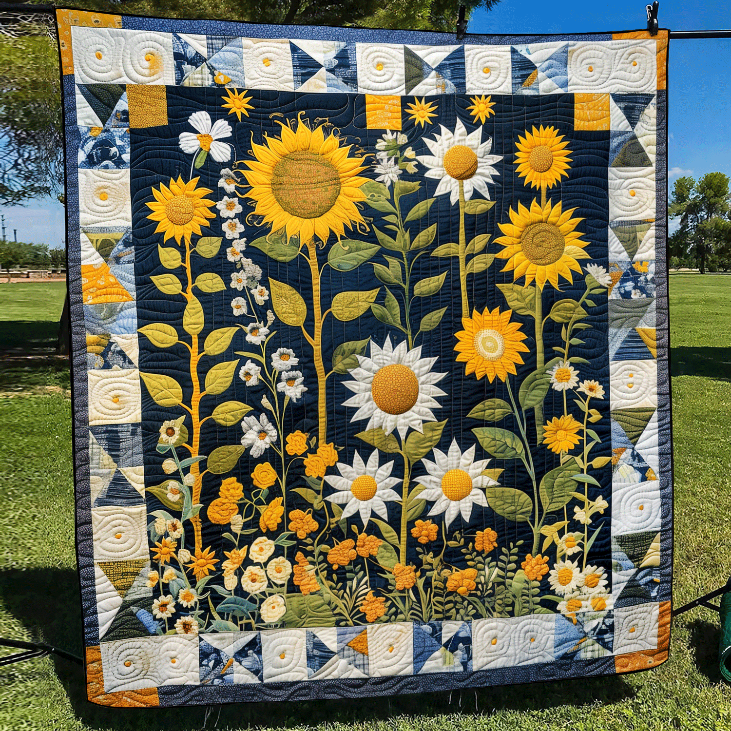 Celestial Garden Quilted Blanket America Land Of The Free Patriotic Gifts - Tradiviet