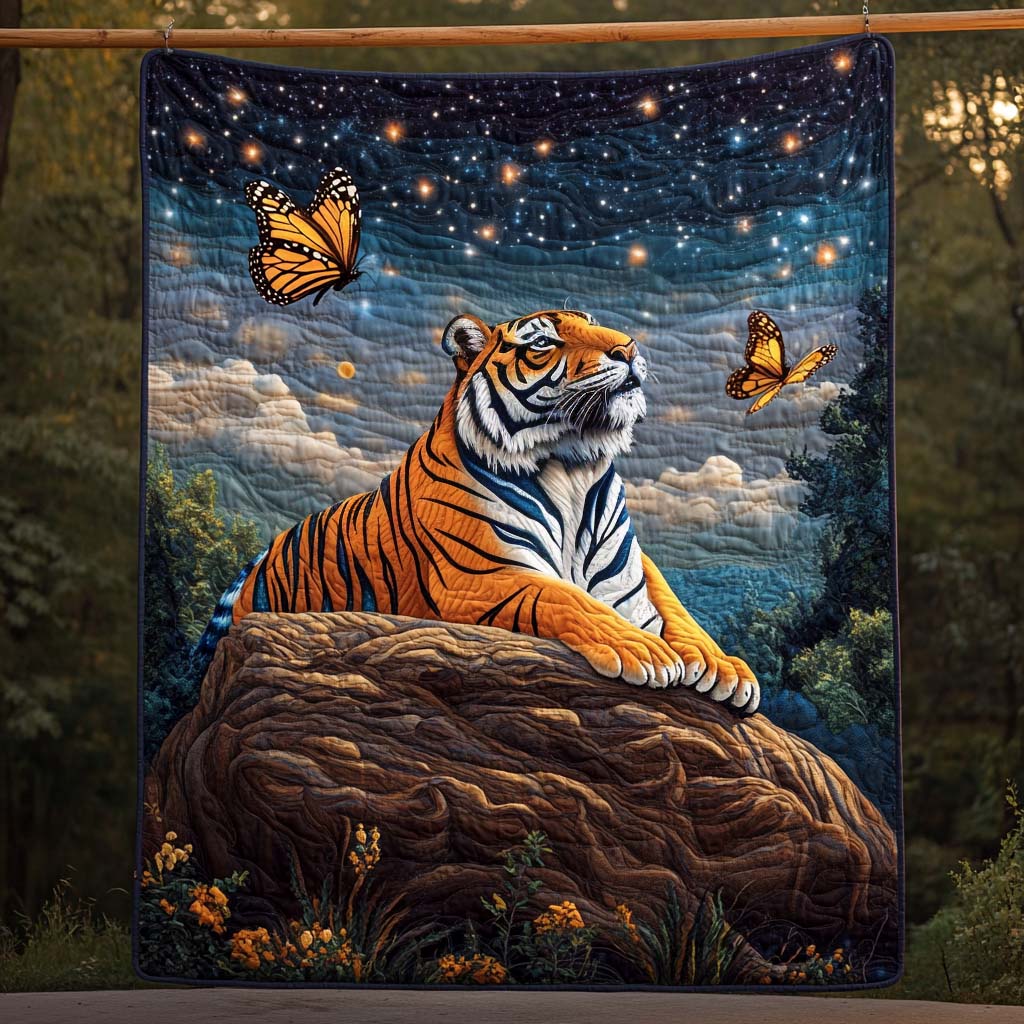 Celestial Guardian Quilted Blanket Best 4Th Of July Patriotic Gifts For Men - Tradiviet