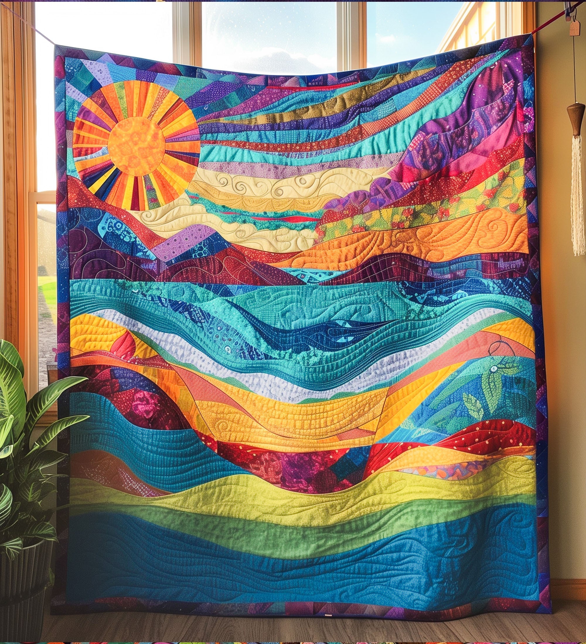 Celestial Harmony Quilted Blanket Cute Fourth Of July Patriotic Gifts For Dad - Tradiviet