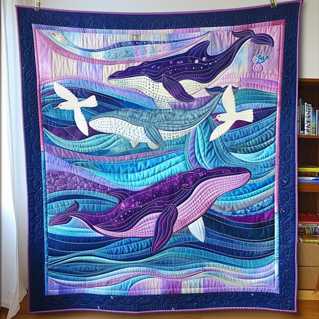 Celestial Seas Quilted Blanket USA 250Th Anniversary Gift For Grandma - Tradiviet