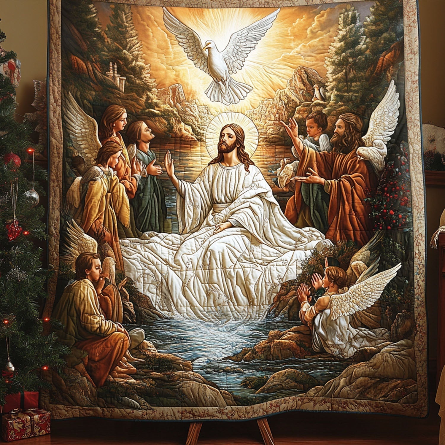 Celestial Serenity Quilted Blanket Celebrate America's 250th Gift For Wife - Tradiviet