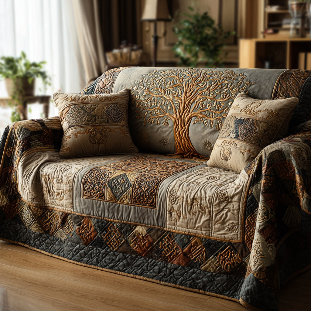 Celtic Harmony Quilted Sofa Cover Room Room Decor Ideas Gifts For Room Decor - Tradiviet