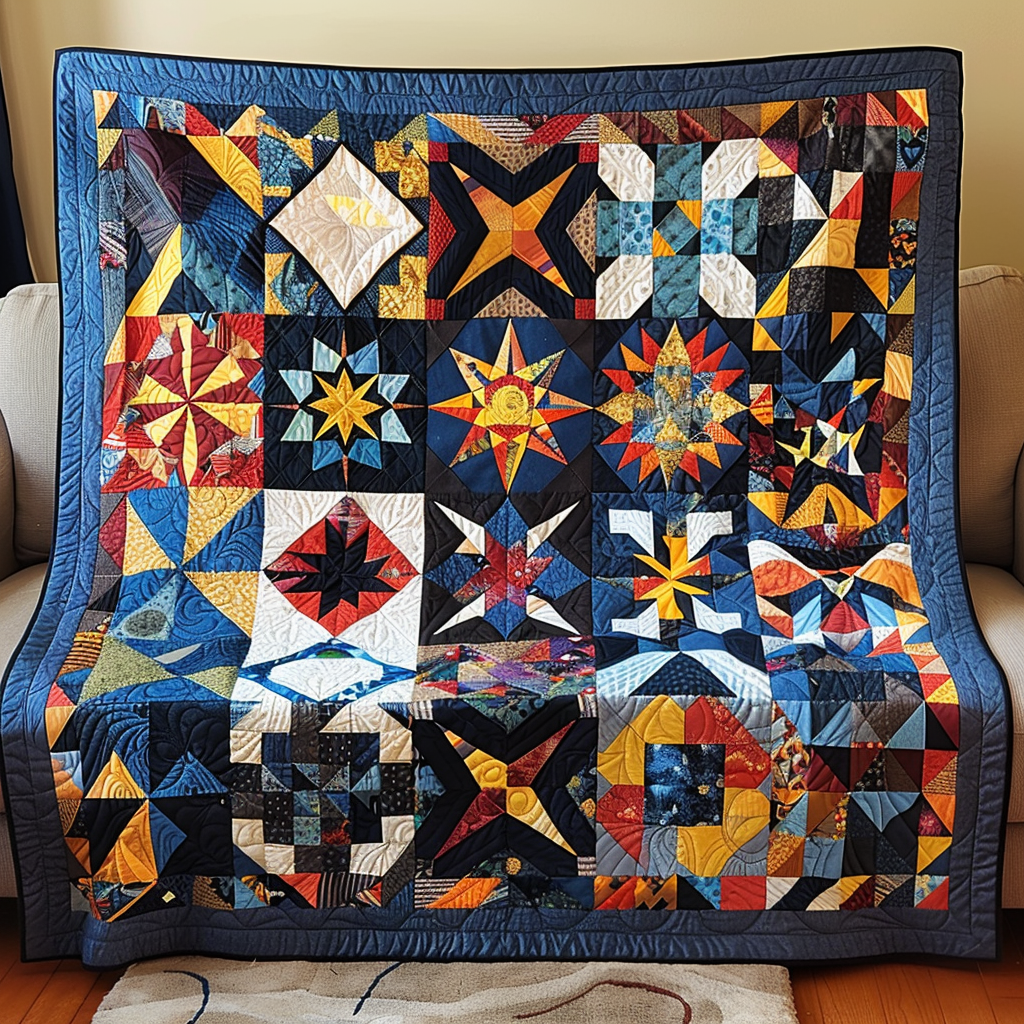 Ceremonial Colors Quilted Blanket Room Ideas Gift For Teacher - Tradiviet