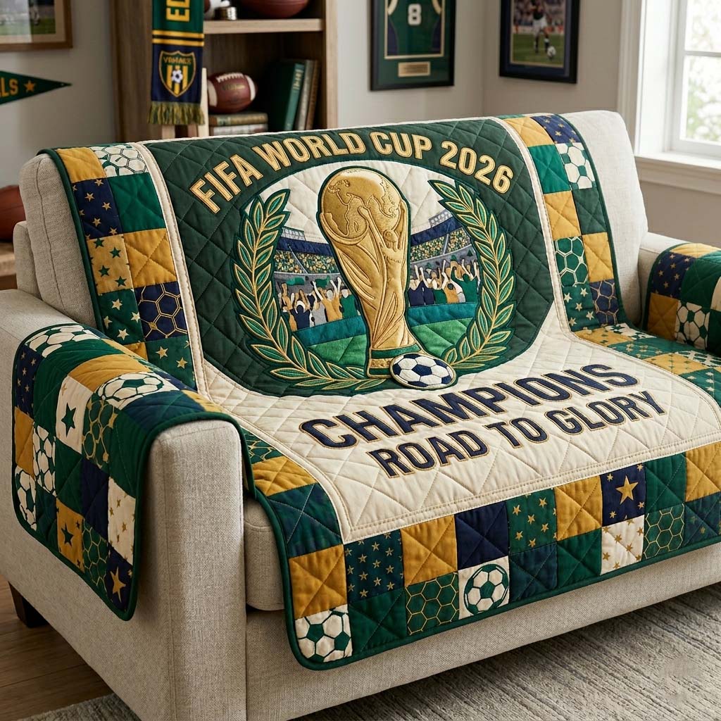 Champion Legacy Quilted Sofa Cover Sports Home Couch Cover Cute Room Decor Finds - Tradiviet
