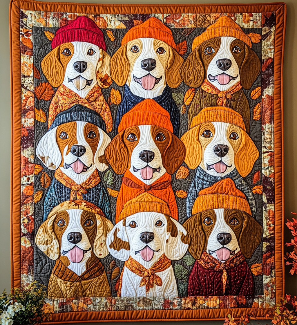 Charming Beagle Quilted Blanket Cute Room Decor Gift For Living Room - Tradiviet