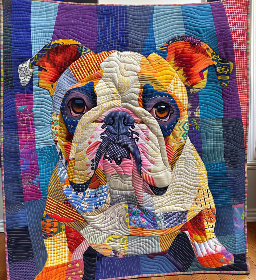 Charming Bulldog Dreams Quilted Blanket Bedroom Decorations Gift For Bedroom Decor - Tradiviet