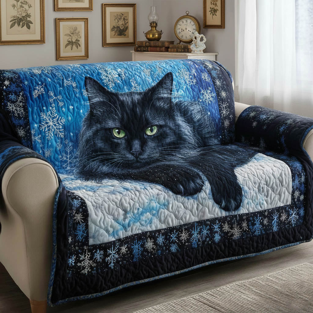 Charming Cat Quilted Sofa Cover Cat Home Couch Cover Unique Home Decor Gifts - Tradiviet