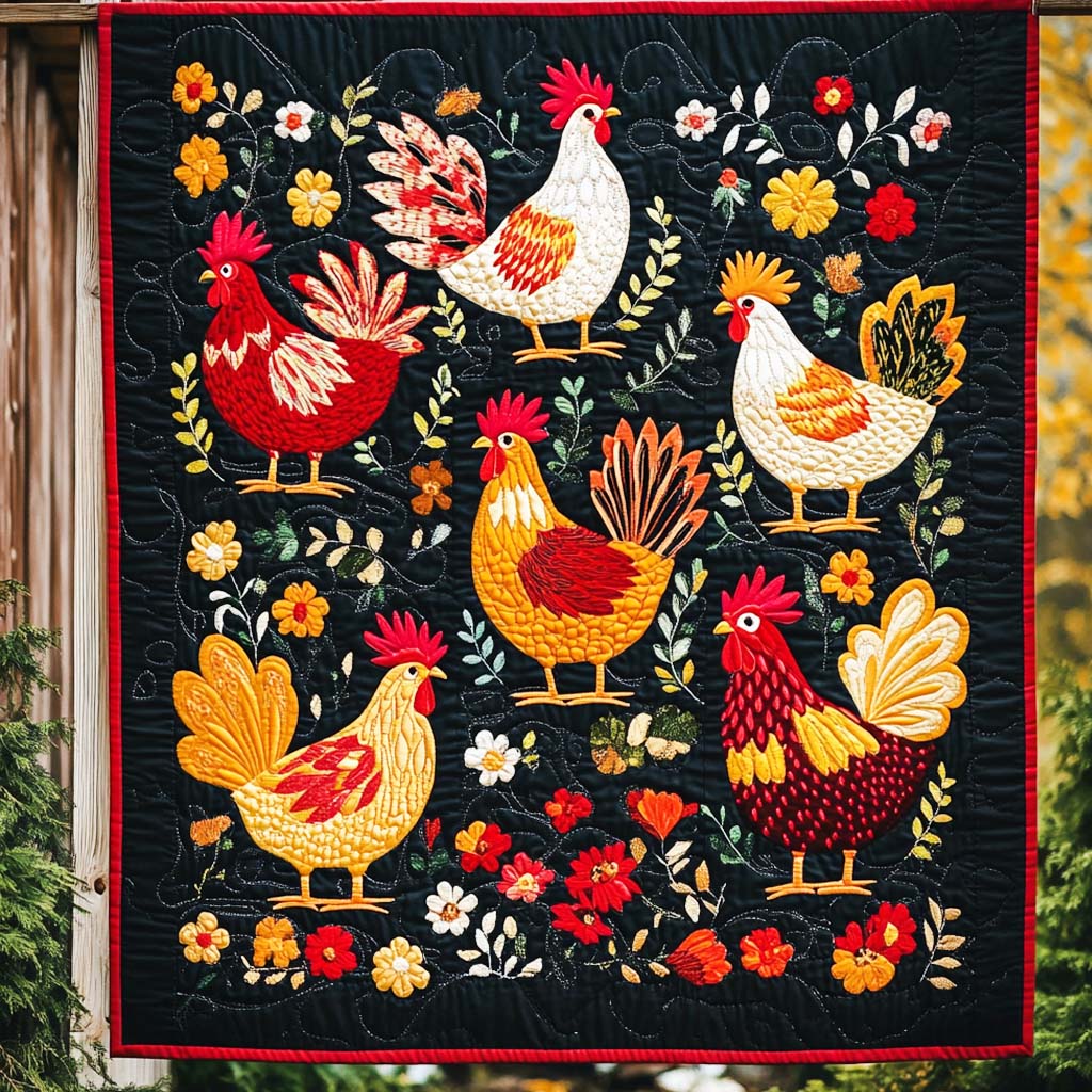 Charming Hens Quilted Blanket Cute 4Th Of July Gifts For Patriotic Dad - Tradiviet
