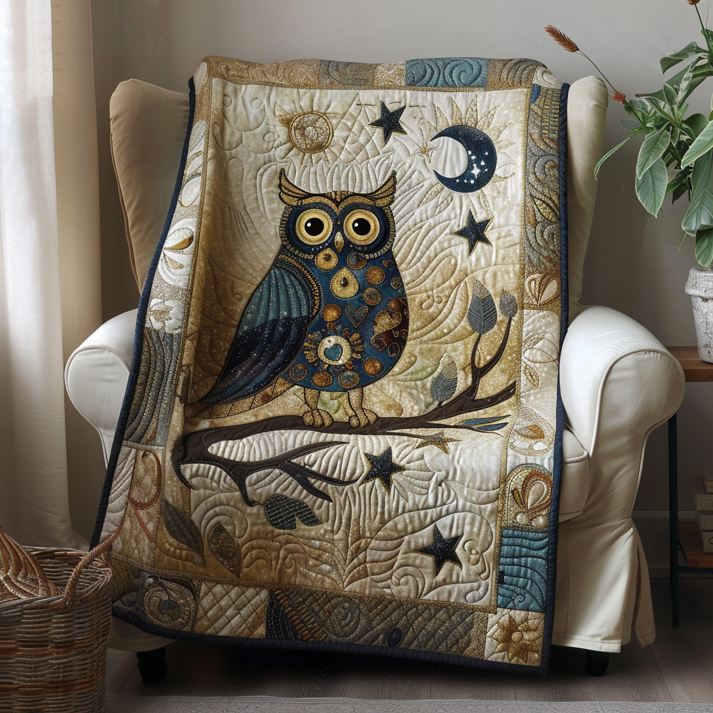 Charming Owl Quilted Blanket Cute Fourth Of July Gifts For A Patriotic Person - Tradiviet