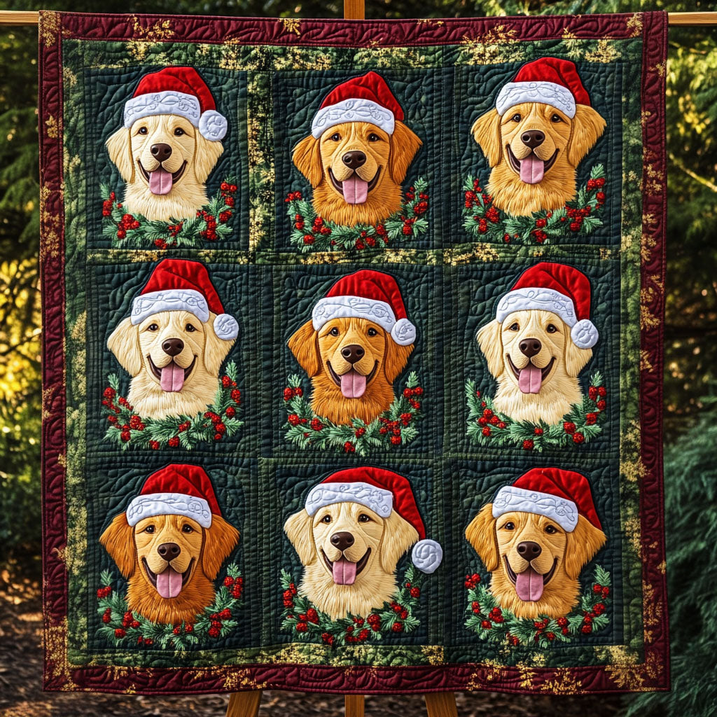 Cheerful Canines Quilted Blanket USA 250 Years Of Independence Gift For Dad - Tradiviet