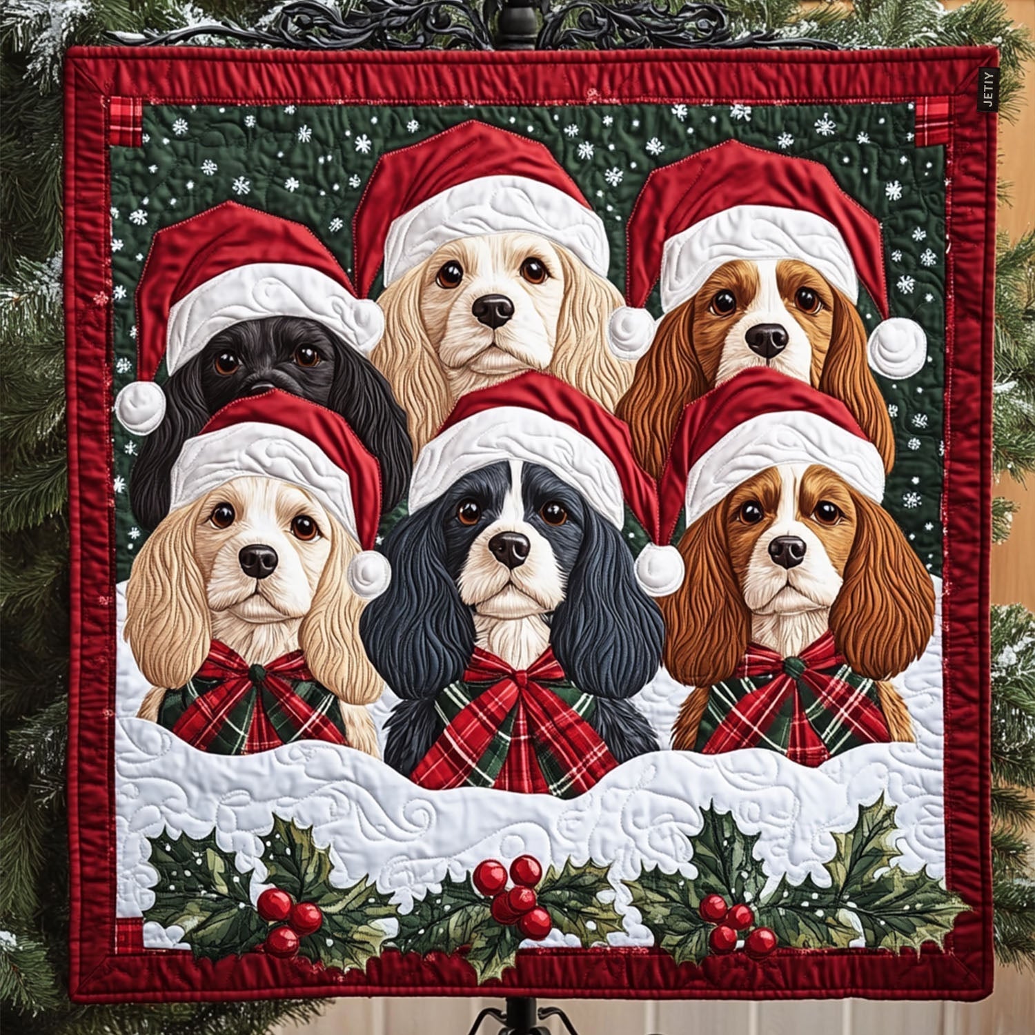 Cheerful Puppy Pack Quilted Blanket 7th July 1776-2026 Gift For Son - Tradiviet