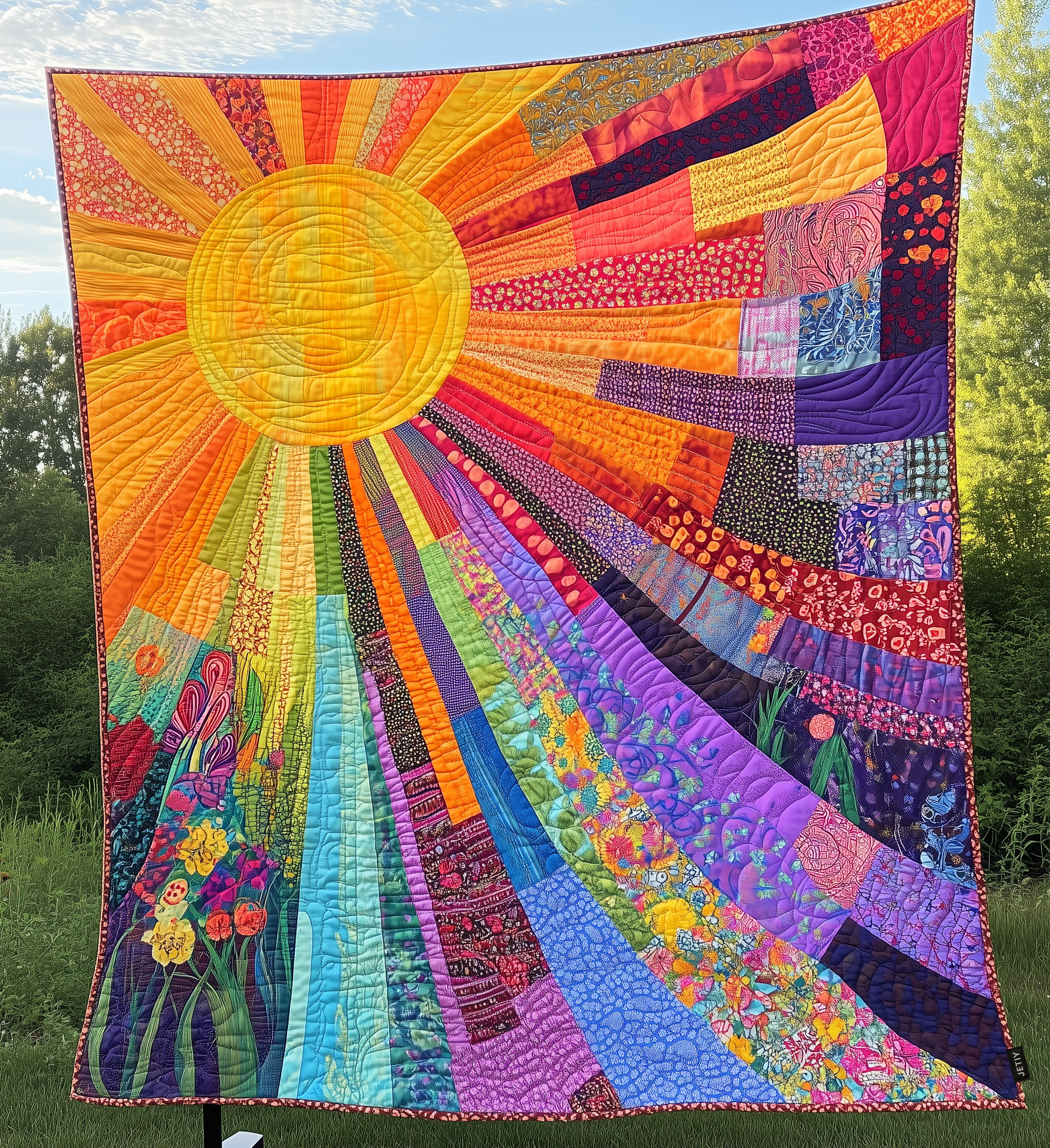 Cheerful Sunshine Quilted Blanket House Decorations Gift For Papa - Tradiviet
