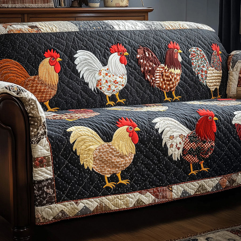 Chicken Nest Quilted Sofa Cover Best Sofa Covers Best Gifts For Chicken Lovers - Tradiviet