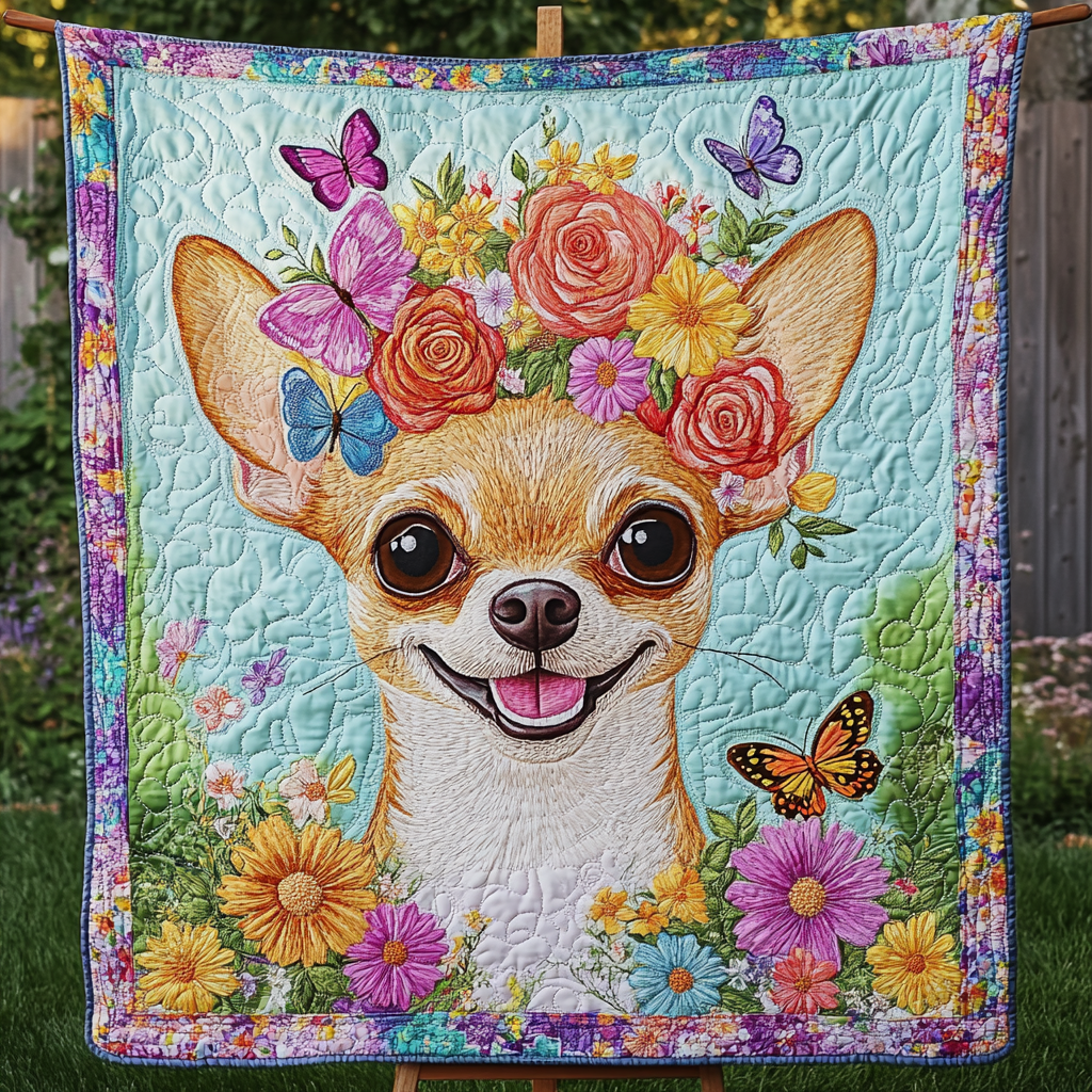 Chihuahua Royale Quilted Blanket 250 Years Of Defending Liberty Gift For Home Accent - Tradiviet